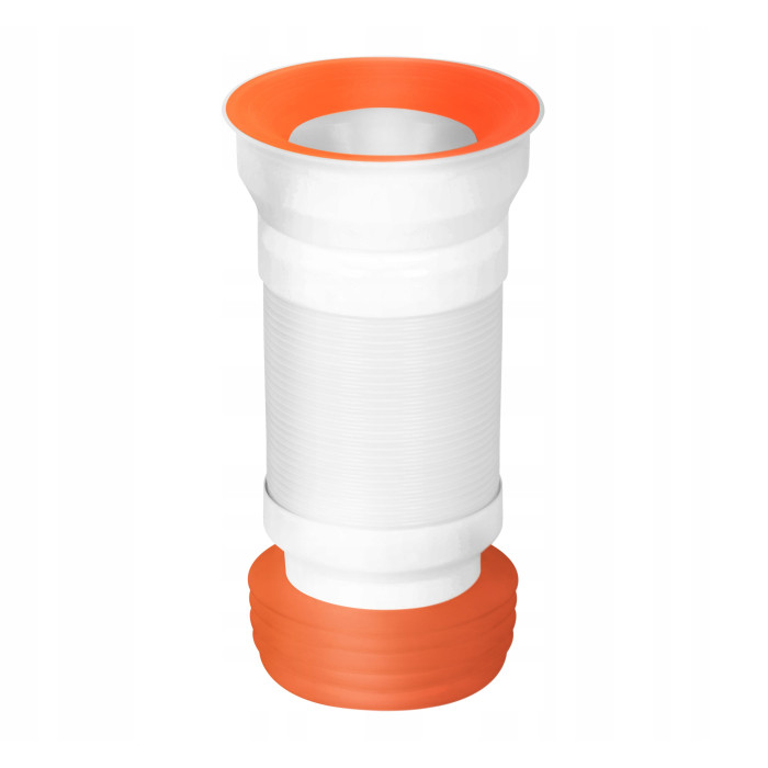 RURA WC NIAGARA Elastyczna POMARAŃCZOWA 310-550 mm