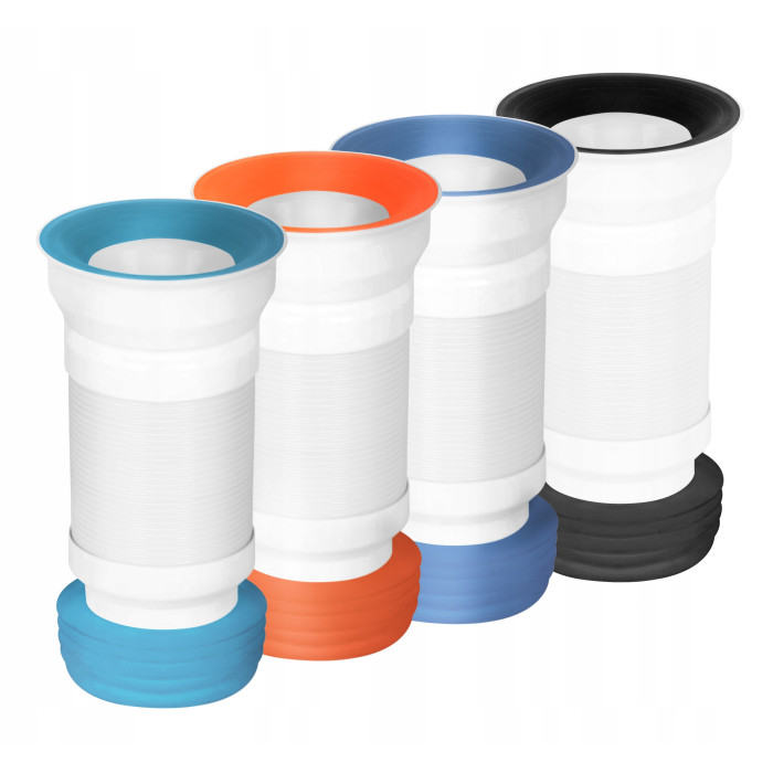 RURA WC NIAGARA Elastyczna POMARAŃCZOWA 310-550 mm