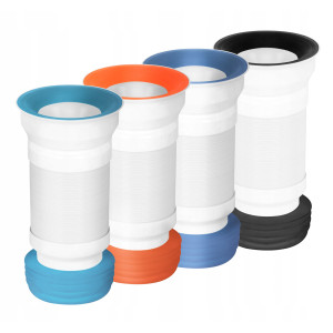 RURA WC NIAGARA Elastyczna CZARNA 310-550 mm