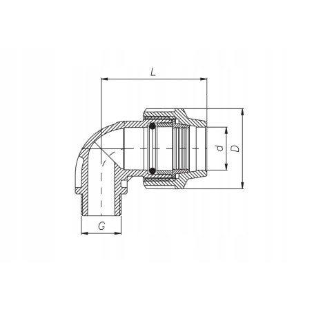 PE PN16 KOLANO 90 STOPNI 32 mm x 3/4 GZ