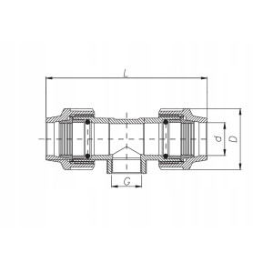 Złączka Trójnik GW PE PN16 11/2*50*50