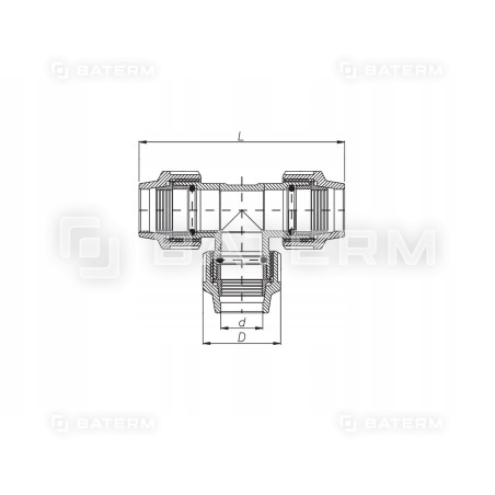 Złączka Trójnik PE PN16 40x40x40MM