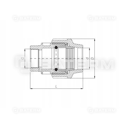 Złączka instalacyjna GW PE PN16 63*21/2MM