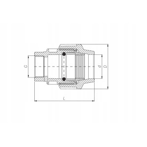 Złączka instalacyjna GW PE PN16 25x1/2MM
