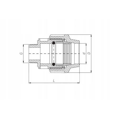 Złączka instalacyjna GZ PE PN16 50x2MM