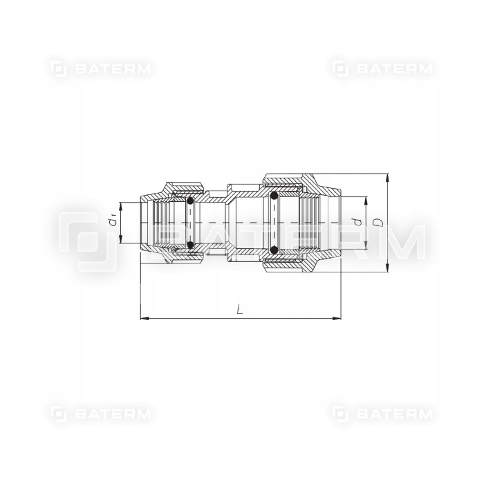 Złączka Redukcyjna instalacyjna PE PN16 40*25MM