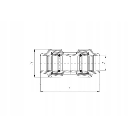 Złączka instalacyjna PE PN16 50MM