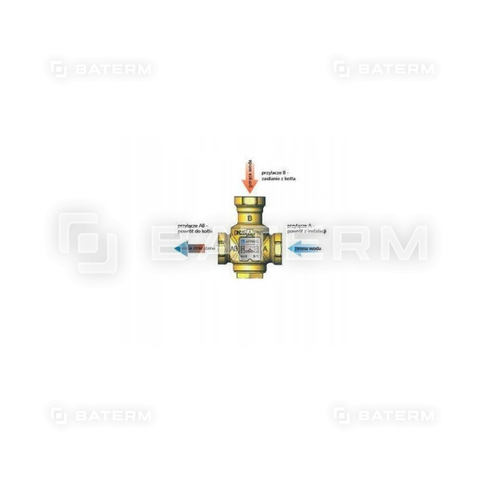 Zawór temperaturowy kotła AFRISO DN25 55°C ATV 335