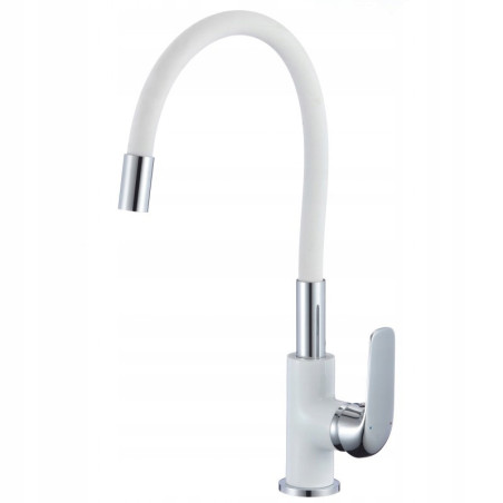 BATERIA ZLEWOZMYWAKOWA EMMA FLEX Z BIAŁA elastycza wylewka