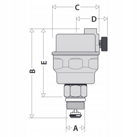 CALEFFI Odpowietrznik Pion Automatyczny1/2"