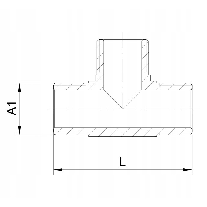 Trójnik Trojak mosiężny 1/2 cala DN15 WZ