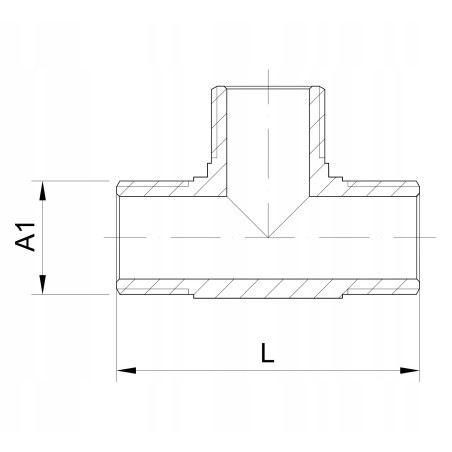 Trójnik Trojak mosiężny 1/2 cala DN15 WZ