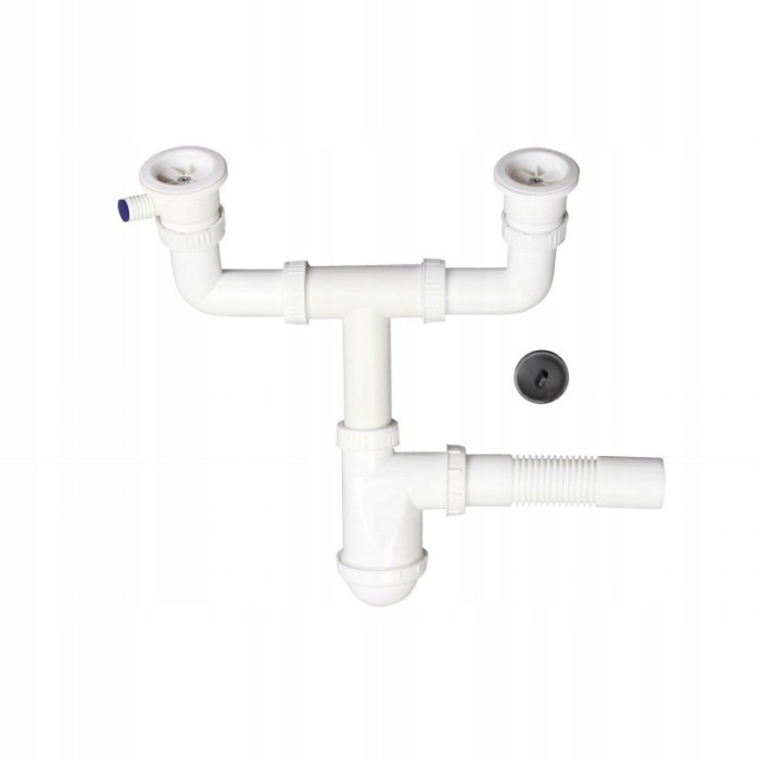 Syfon Zlewozmywakowy Hydroland Podwójny Pralka