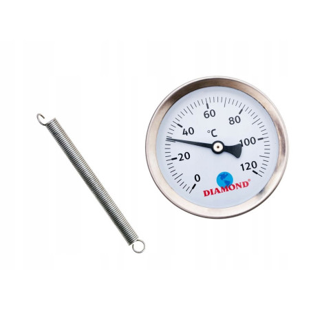 Termometr tarczowy przylgowy 63MM 0-120C DIAMOND