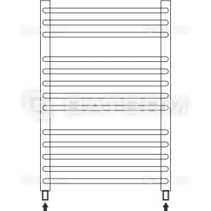 Grzejnik Łazienkowy GR2 750 x 470 mm 367 W BIAŁY