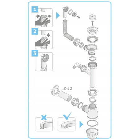 KOMORA GOSPODARCZA 46x36 JASNY GRANIT Z SYFONEM
