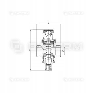 REDUKTOR WODY Z MANOMETREM 1/2 cala DN15 MINI