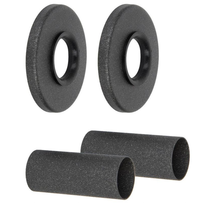 ZESTAW DO GRZEJNIKA Z ROZETAMI PROSTY ANTRACYT 1/2