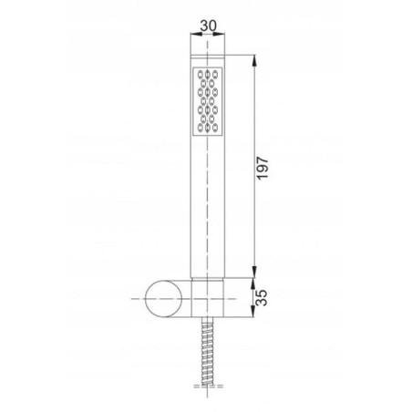 ZESTAW NATRYSKOWY FENIX SŁUCHAWKA + UCHWYT + WĄŻ