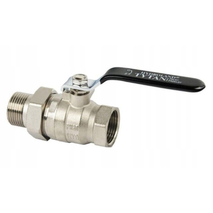 ZAWÓR KUREK KULOWY TYTAN 1 cal DN25 ze śrubunkiem śrubunek