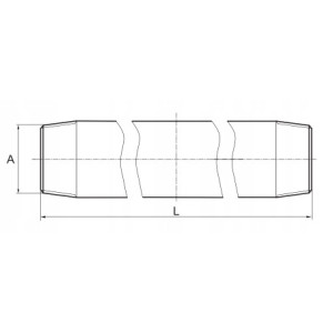 KRÓCIEC GWINTOWANY OCYNK SZTUC 1/2 cala 35 CM