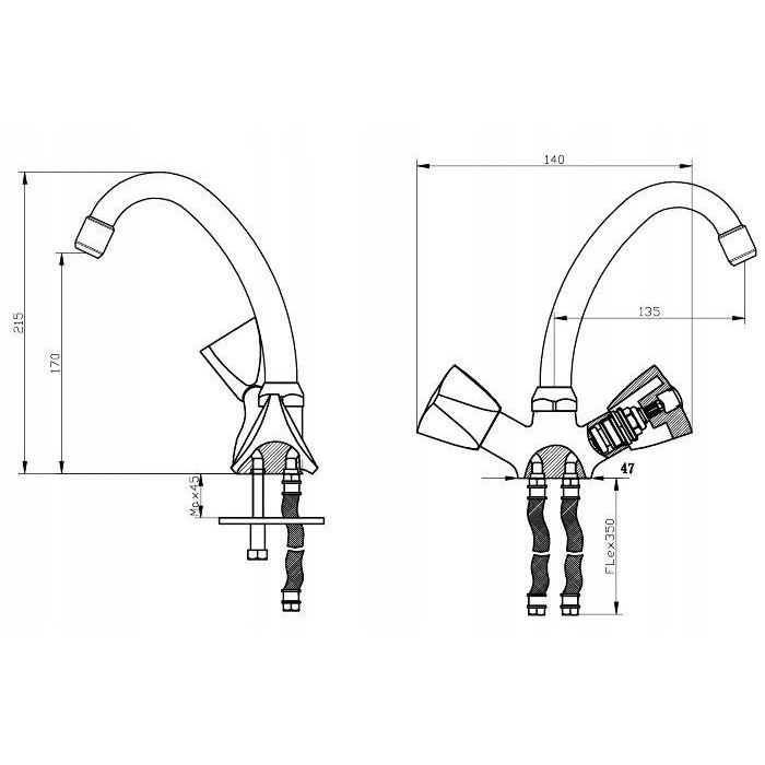 BATERIA UMYWALKOWA STOJĄCA EXCLUSIVE DIAMOND
