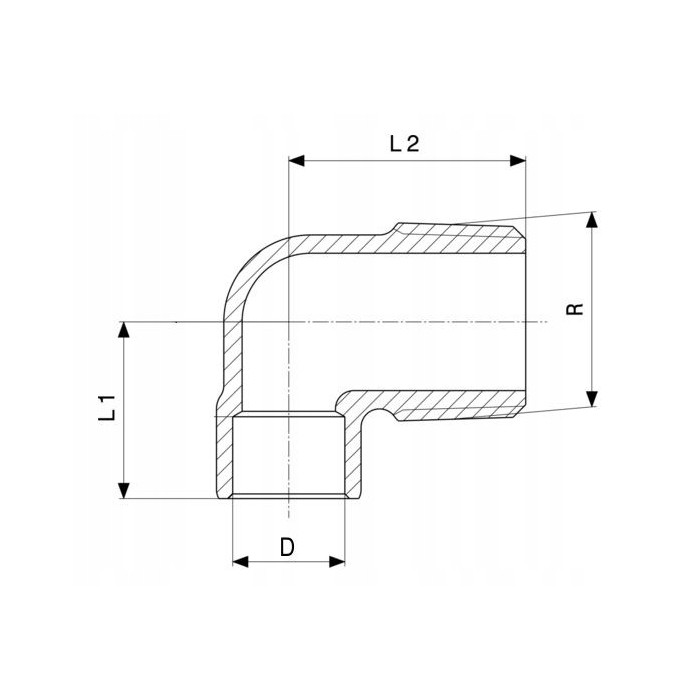 Kolano do lutowania miedź fi 18 x1/2 cala GZ VIEGA