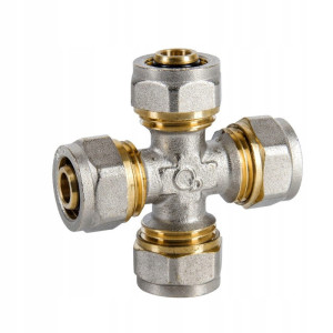 Czwórnik 20 x 20 x 20 x 20 PEX skręcany Diamond