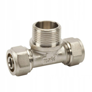 Trójnik 20 x 20 x 1/2 cala GZ PEX skręcany Diamond