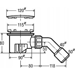 SYFON BRODZIKA VIEGA TEMPOPLEX 364786 Brodzikowy