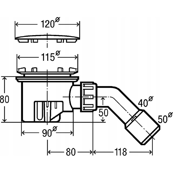 SYFON BRODZIKA VIEGA TEMPOPLEX 364786 Brodzikowy
