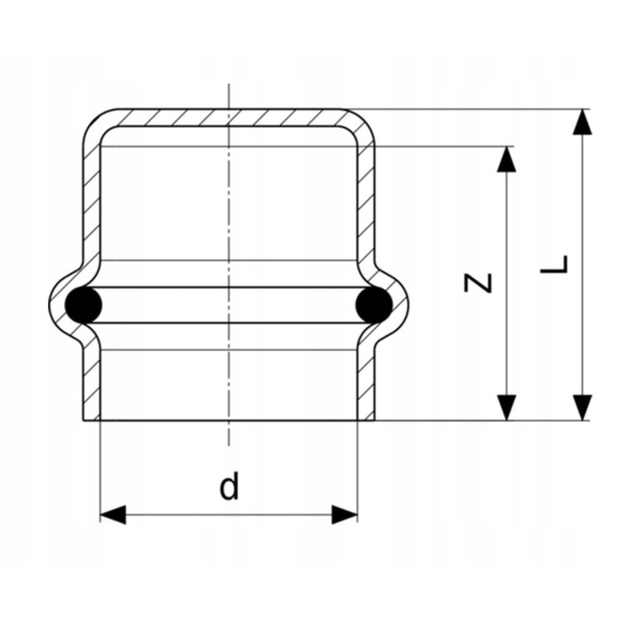 PROFIPRESS ZAŚLEPKA KOREK 15 mm GAZ VIEGA