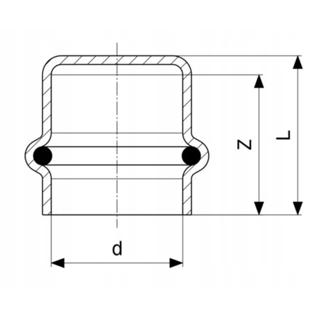 PROFIPRESS ZAŚLEPKA KOREK 15 mm GAZ VIEGA