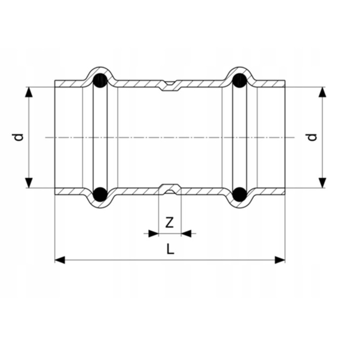 PROFIPRESS MUFA 22 mm GAZ VIEGA