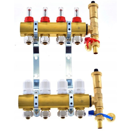 Rozdzielacz 7 sekcji do podłogówki ogrzewania PEX