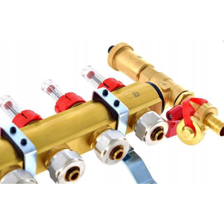 Rozdzielacz 7 sekcji do podłogówki ogrzewania PEX