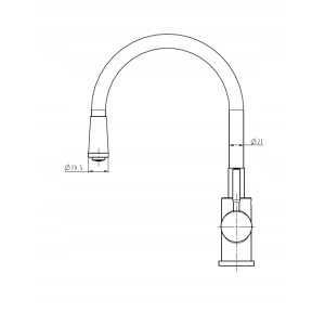 BATERIA ZLEWOZMYWAKOWA BATERM BIAŁA WYGINANA