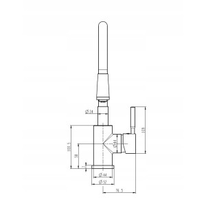 BATERIA ZLEWOZMYWAKOWA BATERM BIAŁA WYGINANA