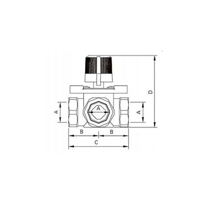ZAWÓR REGULACYJNY 3 DROGOWY MIESZAJĄCY 1 CAL
