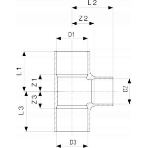 Trojak Trójnik miedziany fi 35 mm VIEGA