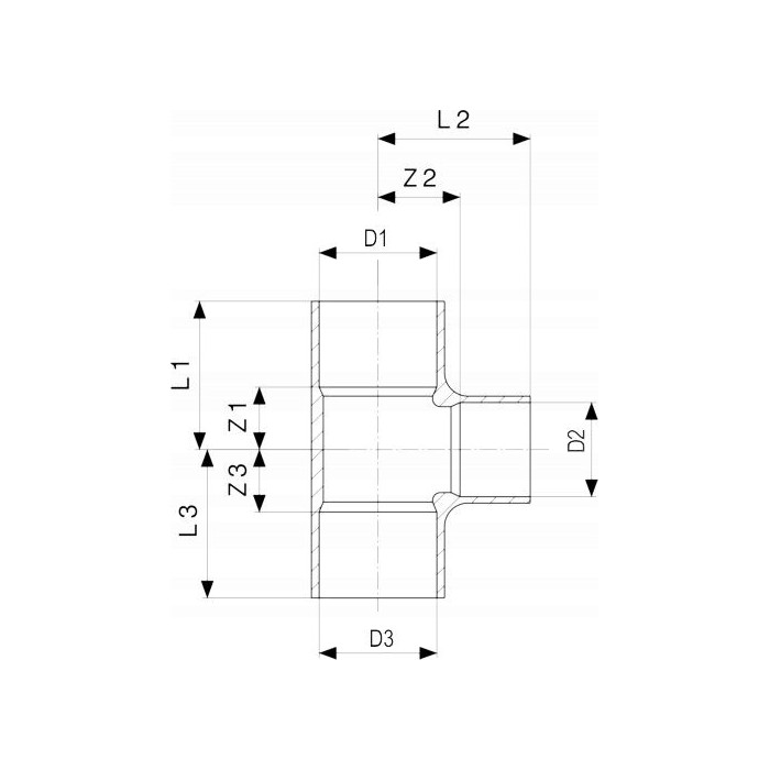 Trojak Trójnik miedziany fi 35 mm VIEGA