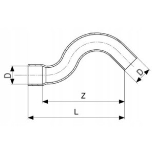 Obejście nyplowe miedziane fi 22 mm Viega