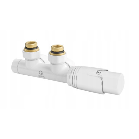 ZAWÓR ZESPOLONY GRZEJNIKOWY BIAŁY KĄTOWY DIAMOND