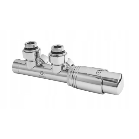 ZAWÓR ZESPOLONY GRZEJNIKOWY CHROM KĄTOWY DIAMOND