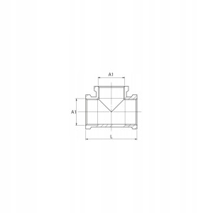 Trójnik Trojak mosiężny 6/4 cala DN40