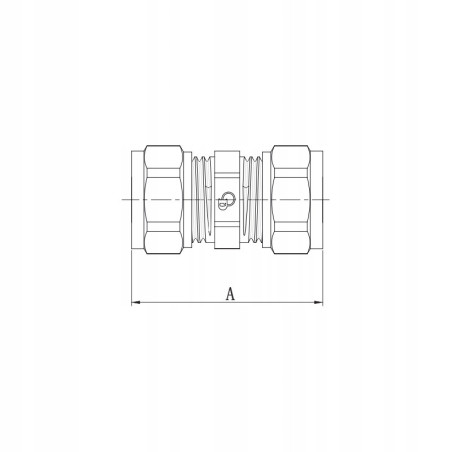 Mufa 32 x 32 PEX skręcana Diamond