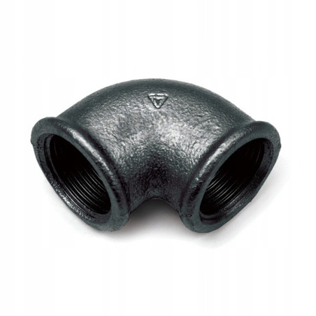 Kolano kolanko czarne 1 cal DN25 WW