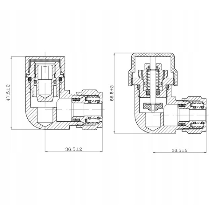 ZESTAW TERMOSTATYCZNY DO GRZEJNIKA CHROM OSIOWY