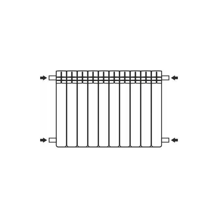 GRZEJNIK ALUMINIOWY WULKAN 500 ITALY DIAMOND 1700W