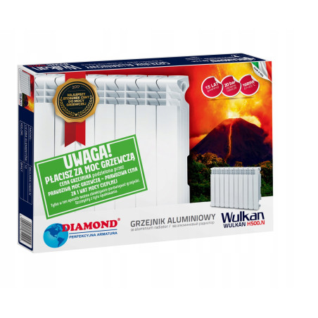 GRZEJNIK ALUMINIOWY WULKAN 500 ITALY DIAMOND 1700W